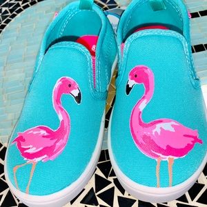 nwt! carters flamingo slip on sneakers